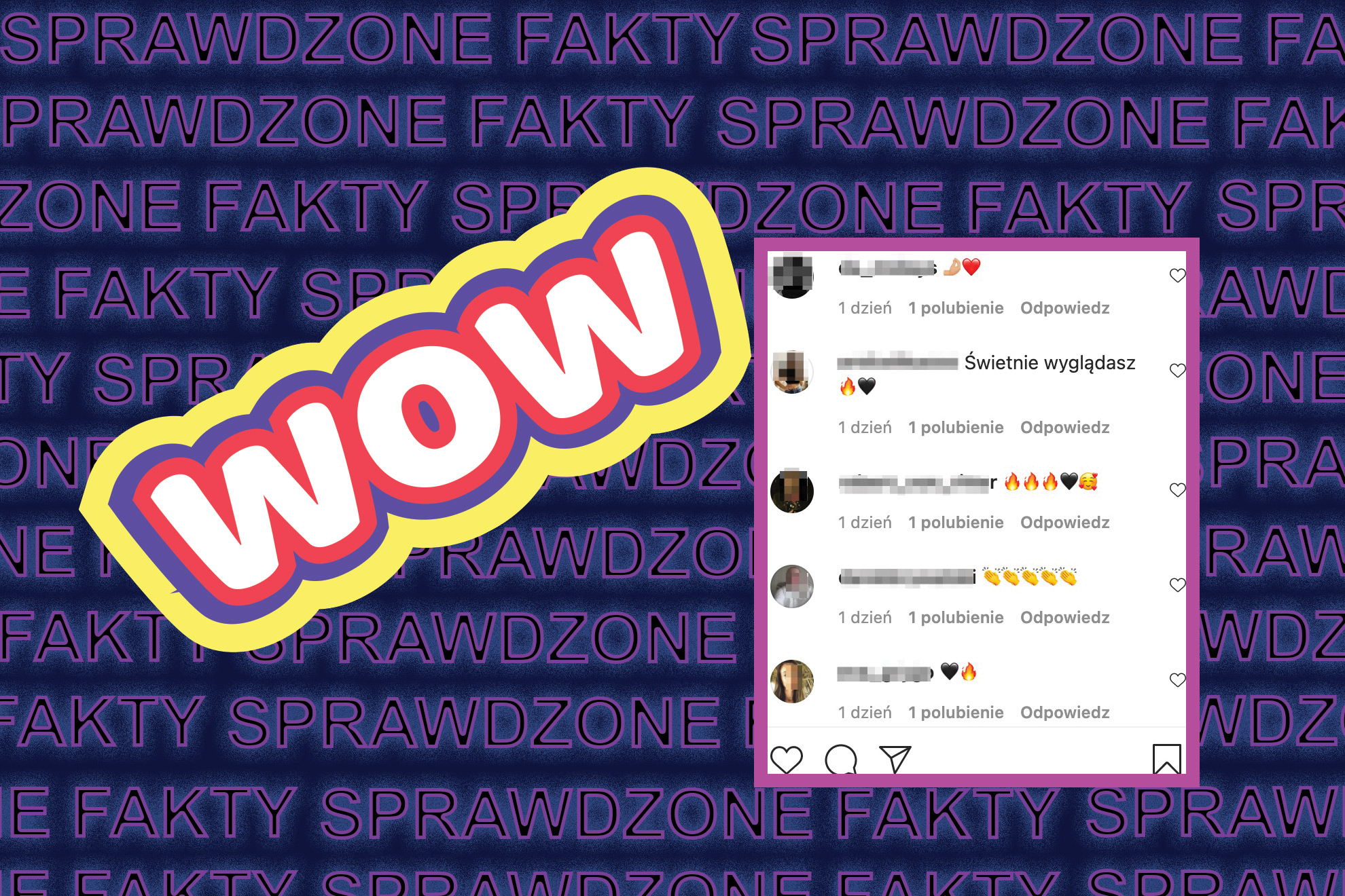 komentarze na profilu Julii Wieniawy